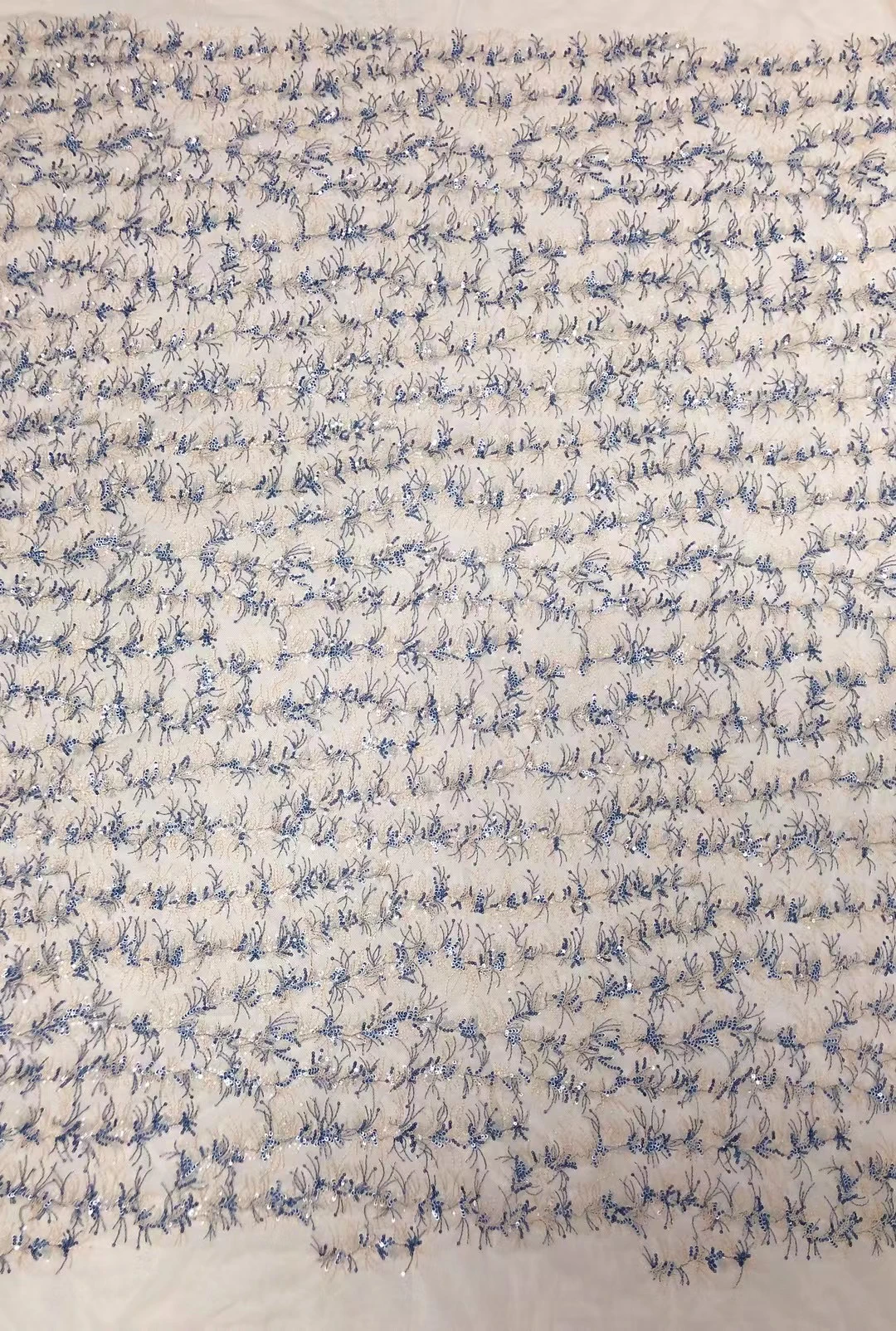 Популярное Африканское бежевое Сетчатое кружево с вышивкой и красивым узором из