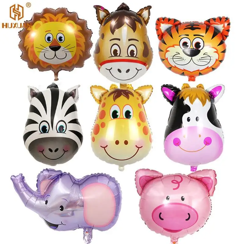 

1PCS Animal Head Birthday Decoration Pig Elephant Head Cow Farm Balloons For Farm Animal Theme Party Kid Birthday Party Supplie