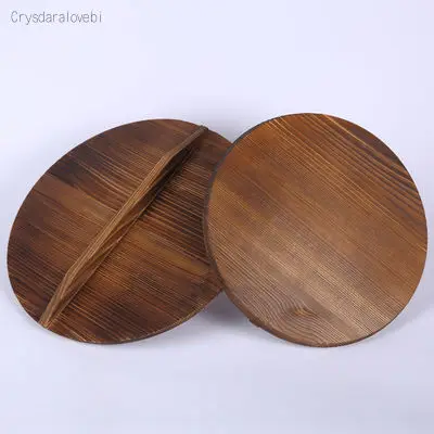 

15-50cm Chinese nature fir handmade export anti-hot pot cover iron hypotenuse cover wok wooden pan lid der Deckel