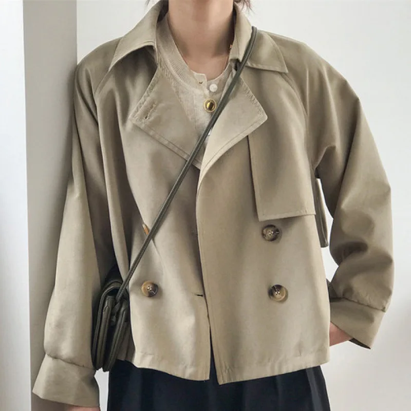 Модная однотонная куртка с длинным рукавом женское элегантное короткое пальто