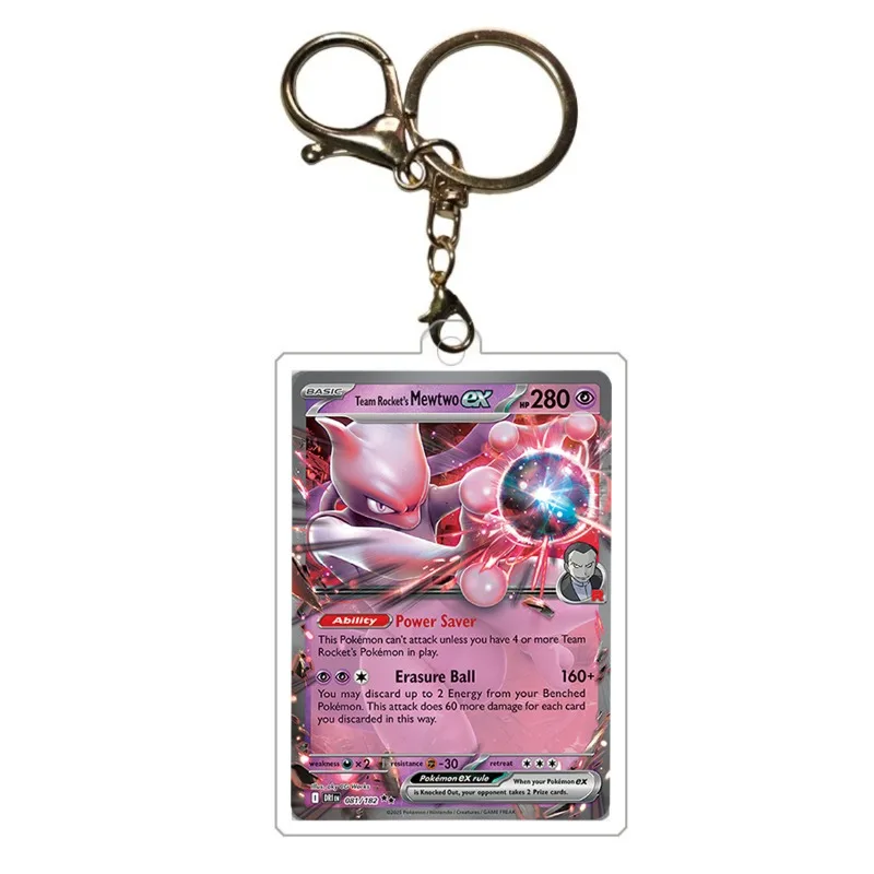 Фото Брелок с изображением покемонов TR Mewtwo Cyn Garchomp Eth Ho-Oh, коллекция аниме-игр, расширяющиеся художественные подарки, акриловый защитный чехол для самодельного изготовления №2