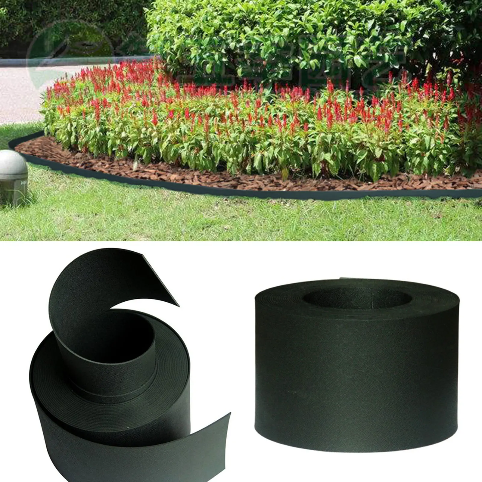 

10M Garden Grass Edging Fence Belt Plastic Lawn Stone Isolation Backyard Decor Barrier Patio Gardening Decorative Greening Belt