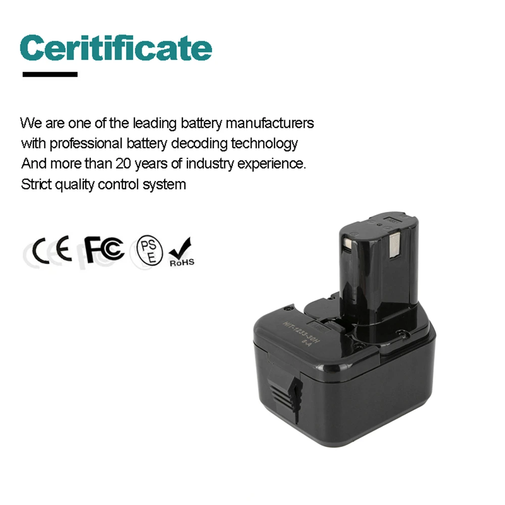 Аккумуляторная батарея для беспроводной дрели Hitachi EB1214S 12 В 4 0 Ач Ni-MH