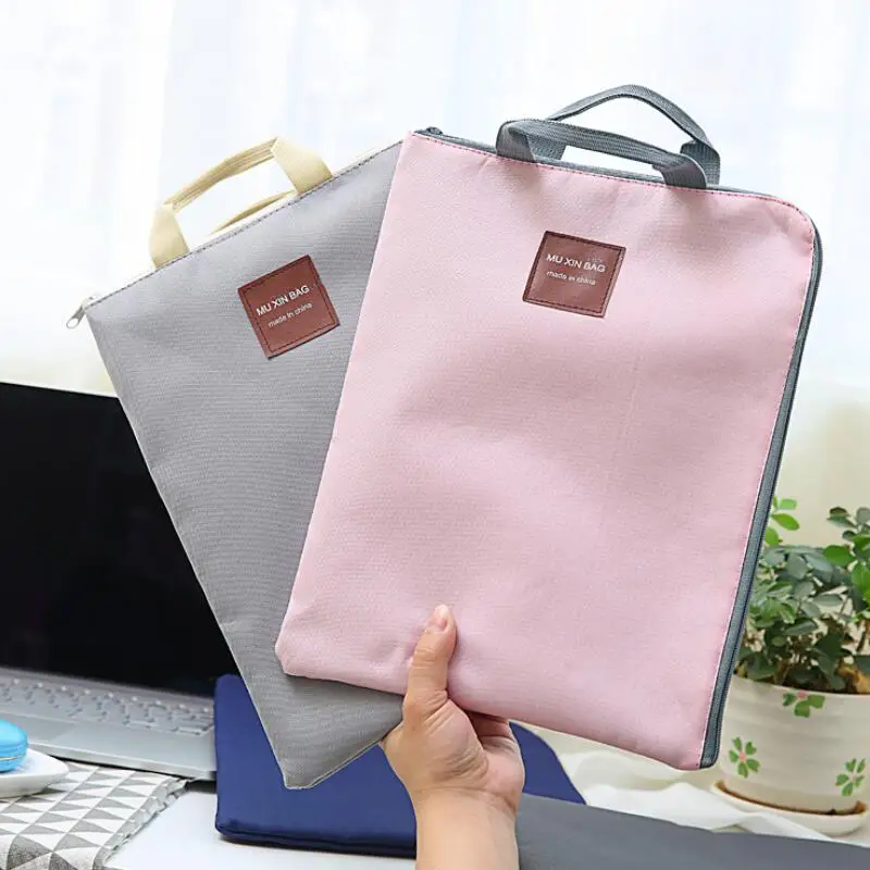 

Large Bag Stationery Office Paper Briefcase Document Folder Supplies Canvas Business Storage File Organizer Bag School