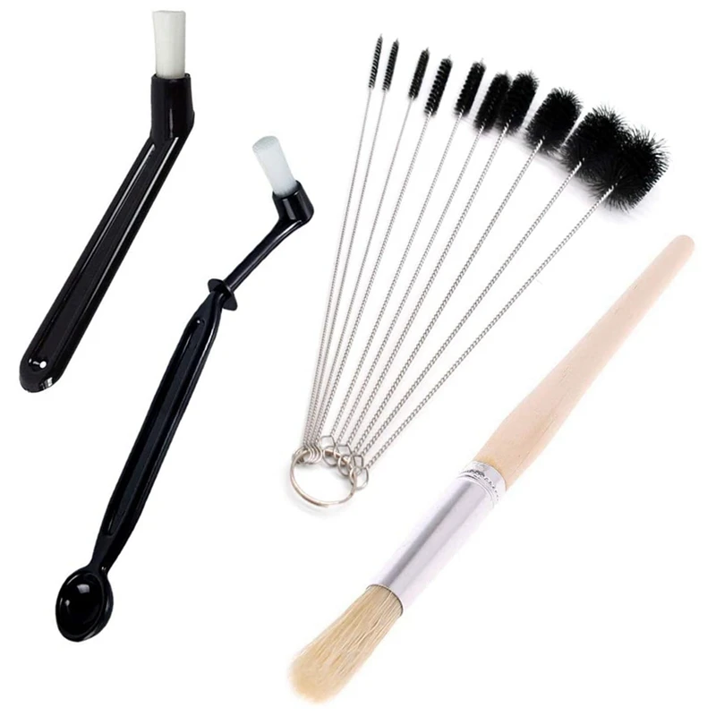 

A63I Coffee Cleaning Brush,8 Pieces Coffee Tea Bean Grounds Cleaner Tool Set For Grinder Espresso Machine Group Heads