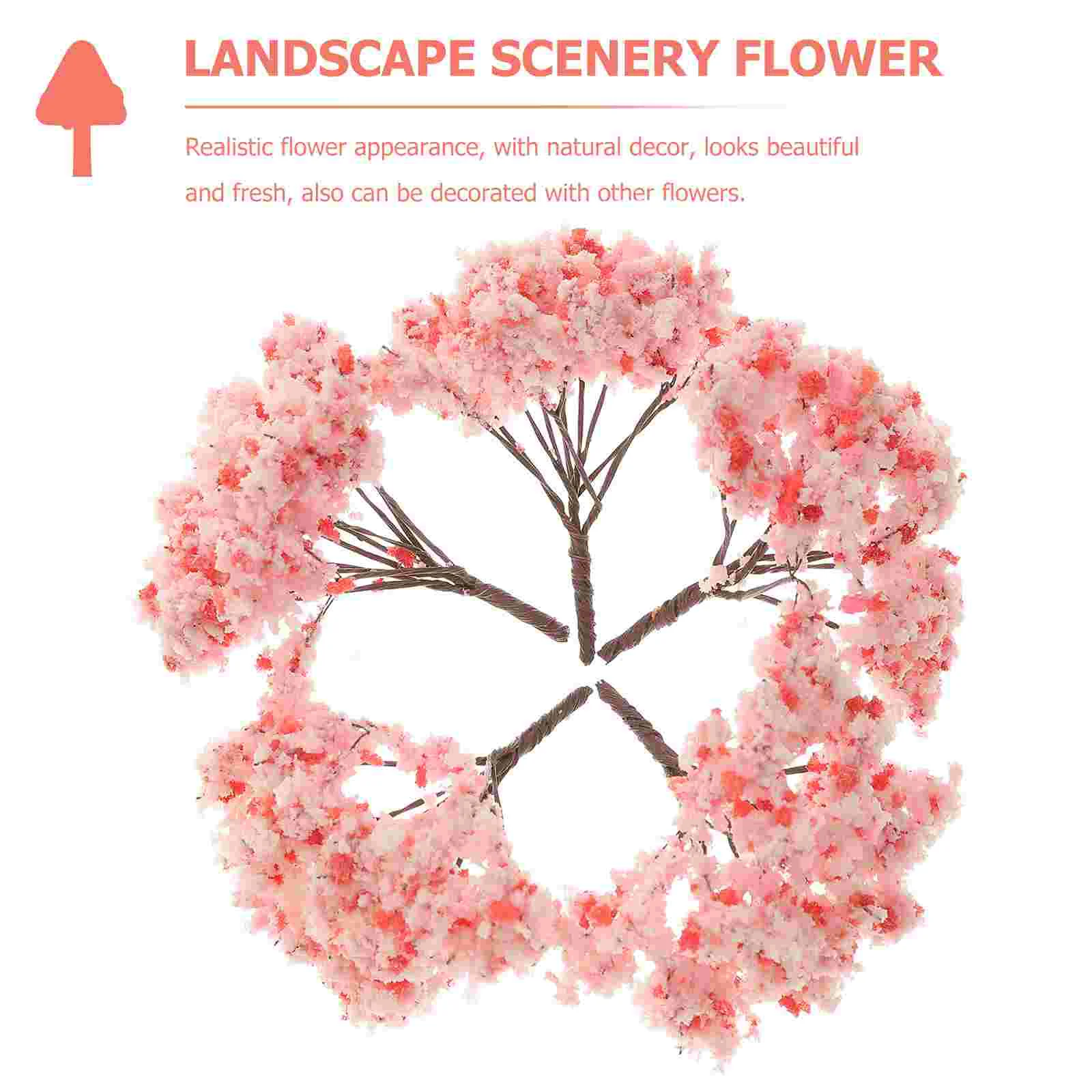10 шт. искусственный вишневый цвет мини-деревья пейзаж цветок для архитектурной