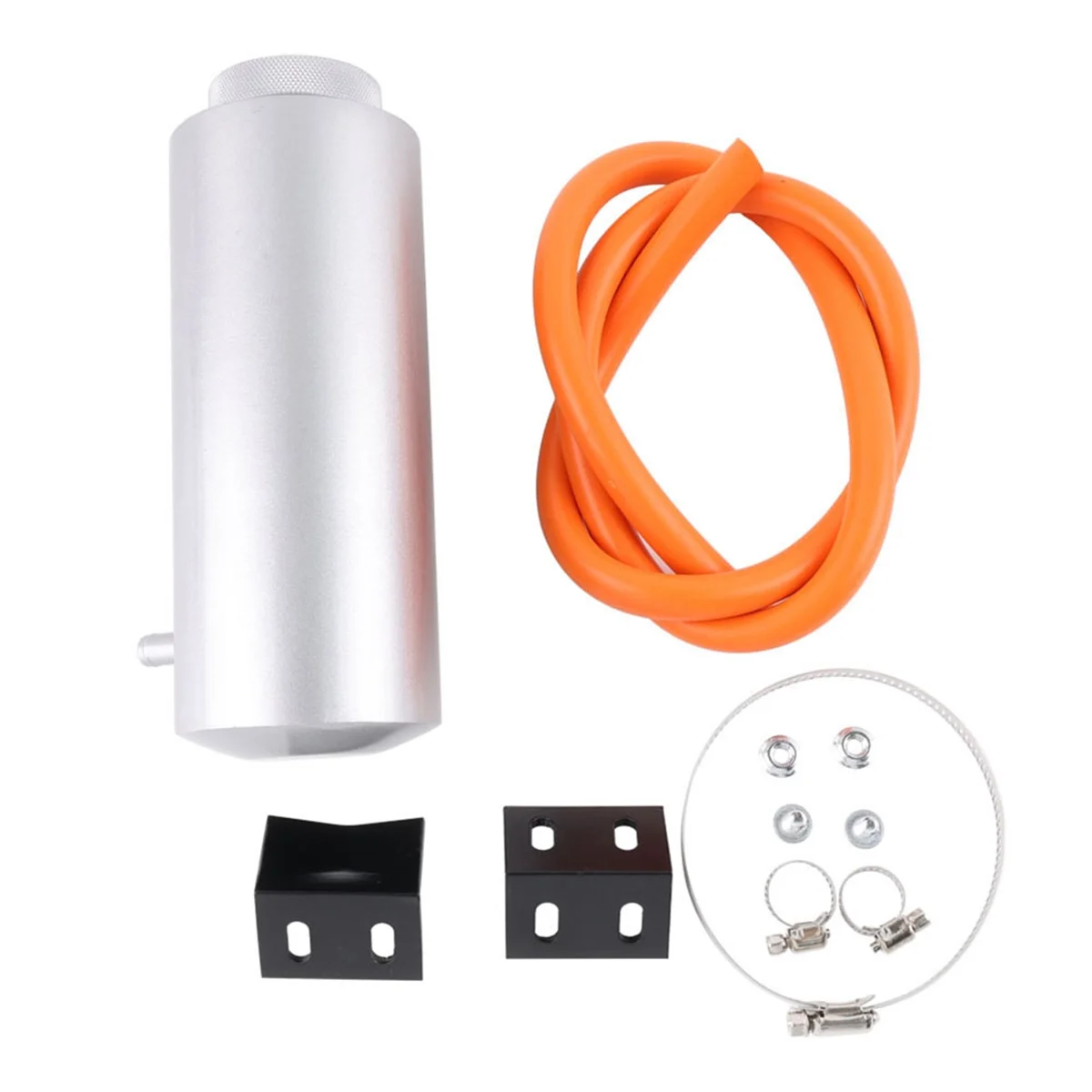 Серебристый алюминиевый автомобильный универсальный бак охлаждающей жидкости