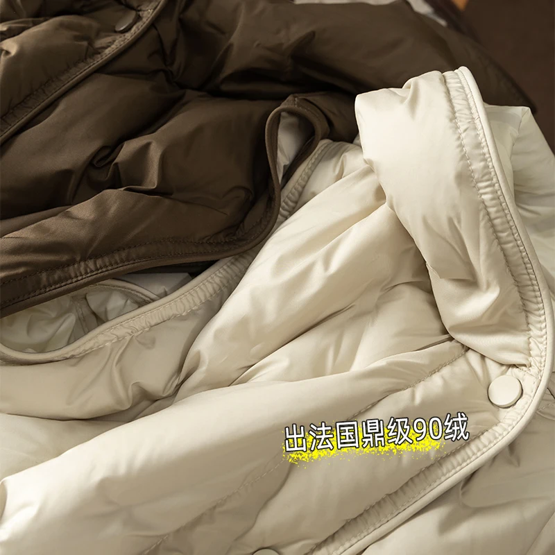 New 90% White Duck Down Casacos De Inverno Feminino Coats Casual Casaco Feminino Winter Coat Women Thin Wide-waisted Hooded