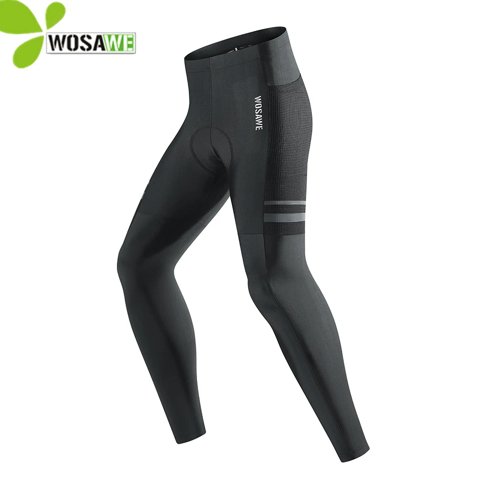 

Летние велосипедные брюки WOSAWE, мужские длинные дышащие штаны с гелевыми вставками для велоспорта, облегающие брюки для езды на велосипеде 6 ...