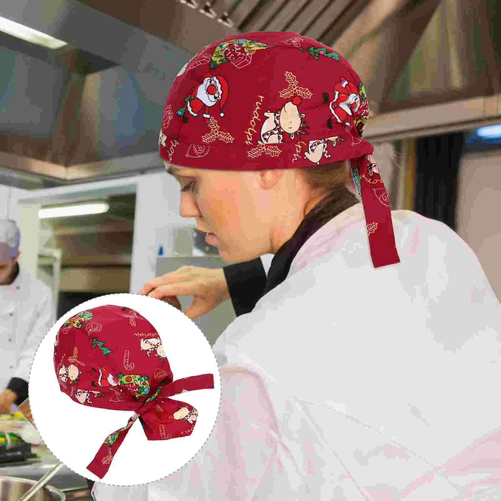 

2 Pcs Chef Hat Service Adjustable Catering Caps Advertising Decorative Costume Cotton