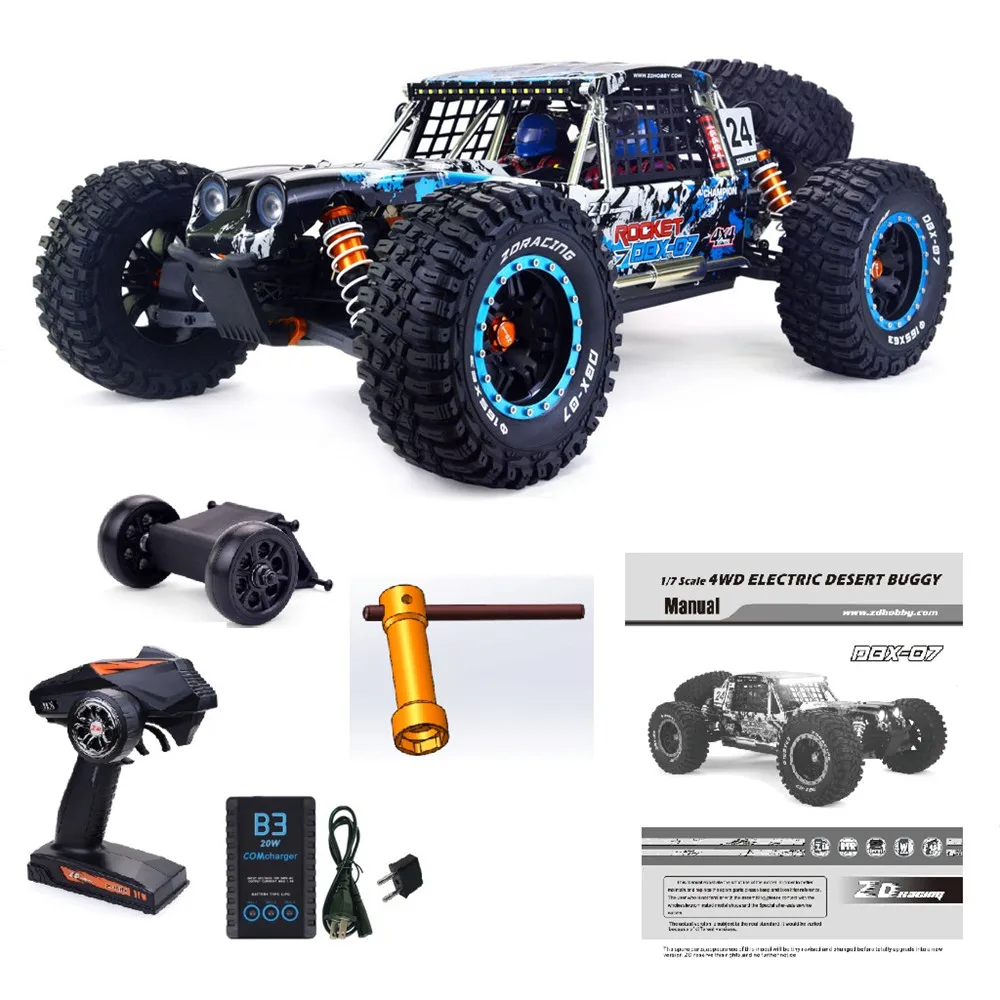 

ZD Racing DBX 07 1/7 4WD 80km/h Fast Brushless RC Car 6S Vehicles Desert Monster Off-Road Models