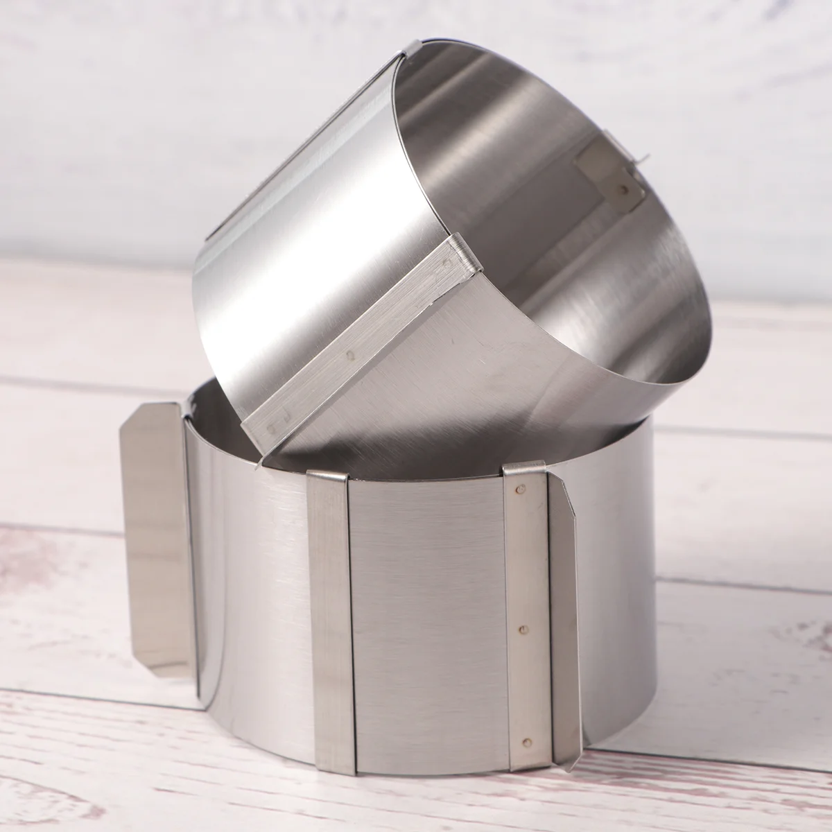 

2 Pcs Sushi Cookie Cake Cake Rings Stainless Steel Ring Funnel Dessert Food Rings Cheese Ring