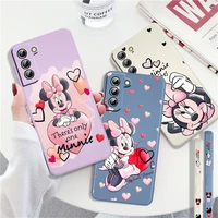 pink mickey mouse disney for samsung galaxy s22 s21 pro s20 fe s10 note 20 10 plus lite ultra liquid left rope phone case