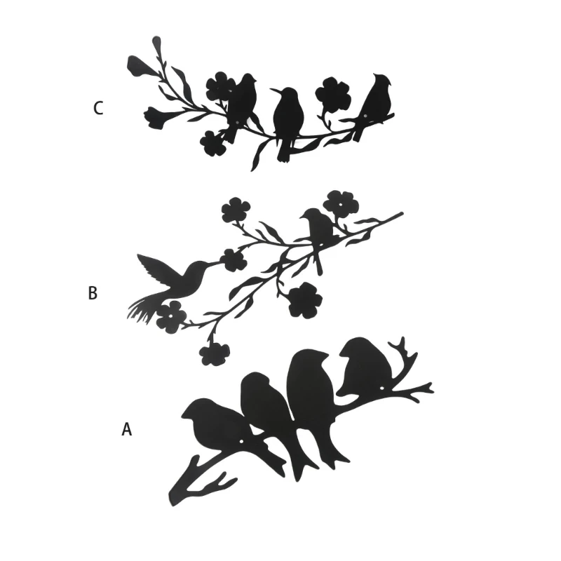 

Metal Bird Branch Sign Hanging Ornament Model Decoration Supplies