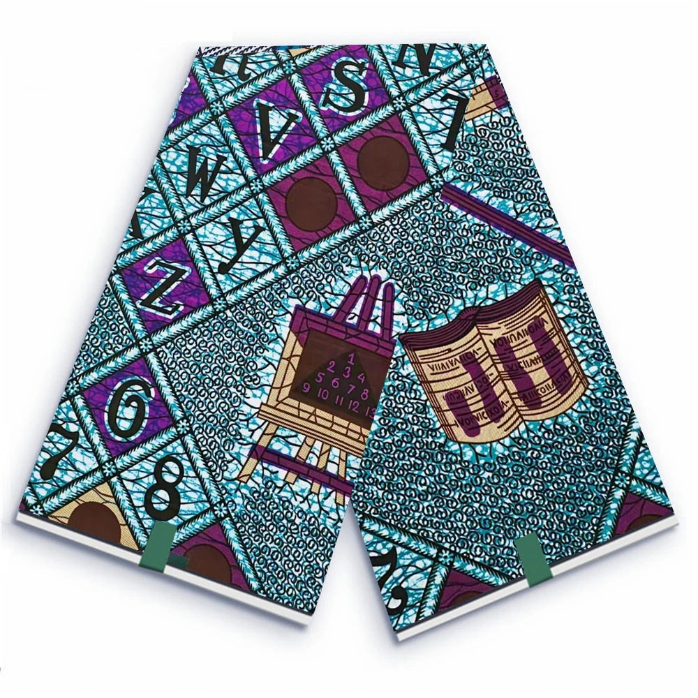 Африканская восковая Ткань 100% хлопок настоящий воск в нигерийском стиле