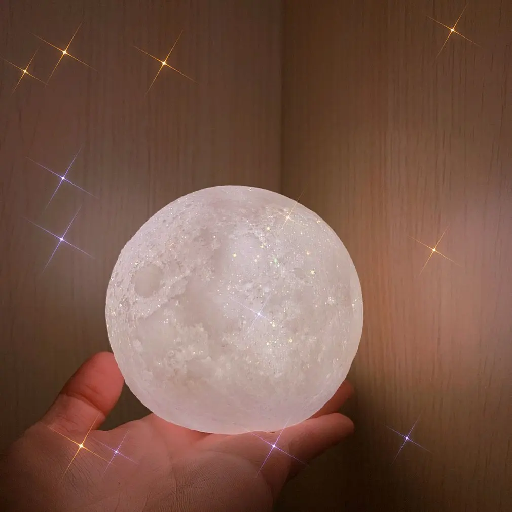 

Moon Lamp Kids Night Light Galaxy Lamp Colors LED 3D Moon Light Touch Remote Control Rechargeable Gift for Girls Boys