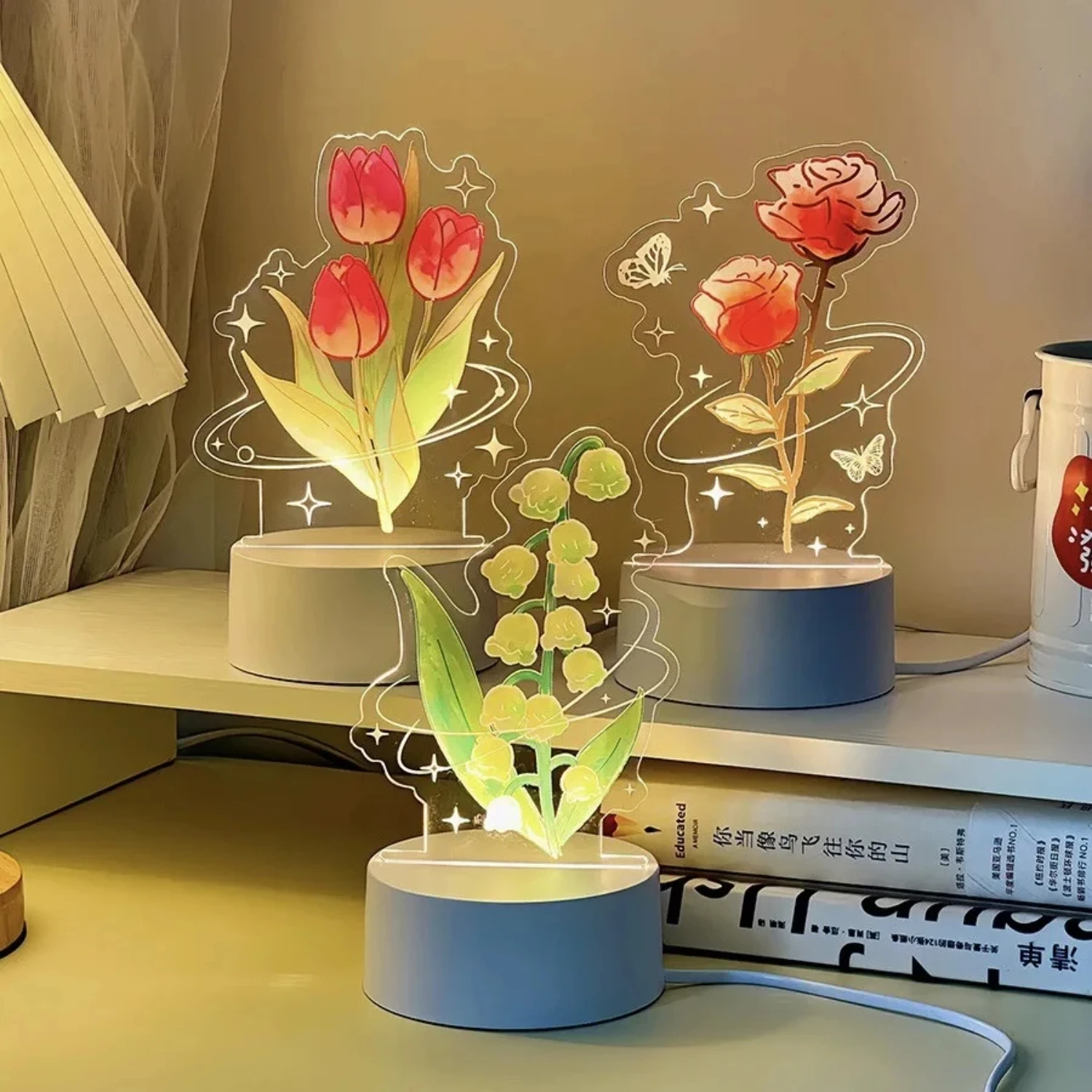 Изысканный и великолепный светодиодный ночник Eternal Rose 3D — потрясающая