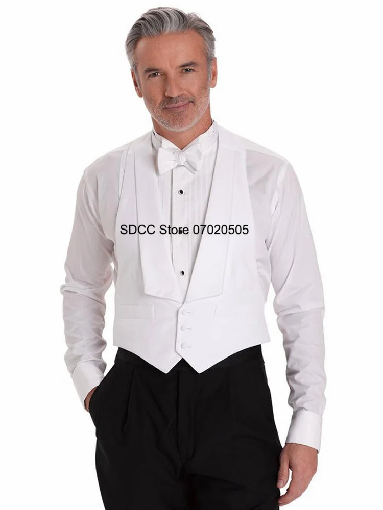 Men's Vest Slim Lapel Fashion Single Breasted Wedding Elegant Suits for Men 2023 Full Men's Suit Palitor White Dress Waistcoat