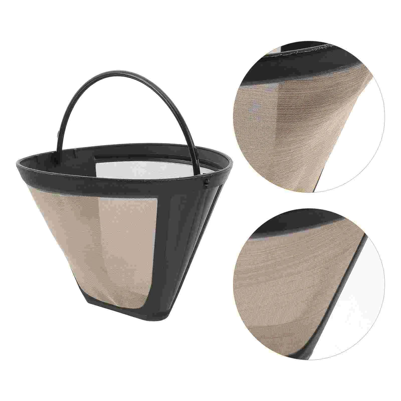 

Coffee Filter Metal Mesh Basket Permanent Reusable Machine Replacement Replacment Stainless Steel Shape Cone Pods Washable