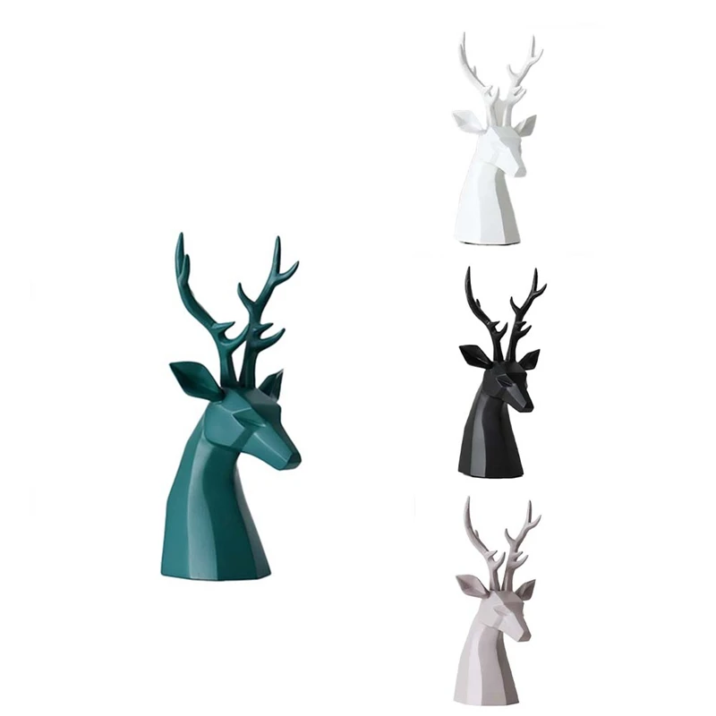 

Best Home Decor Accessories Deer Head Decoration Resin For Office Desktop Decoration For Living Room Bedroom Friend Gift