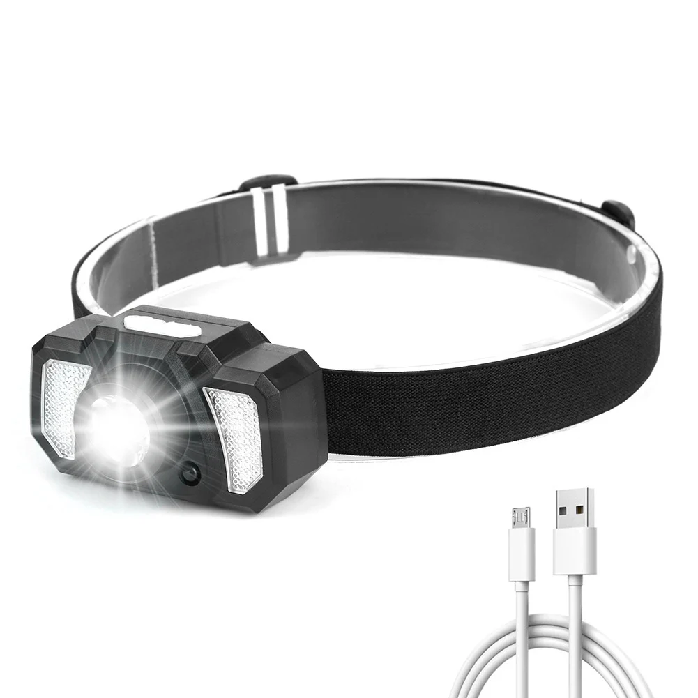 

XPE + SMD Headlamp USB Rechargeable Head Lamp Torch Outdoor Camping Light Headlight Fishing Running Trekking Work Light Torch