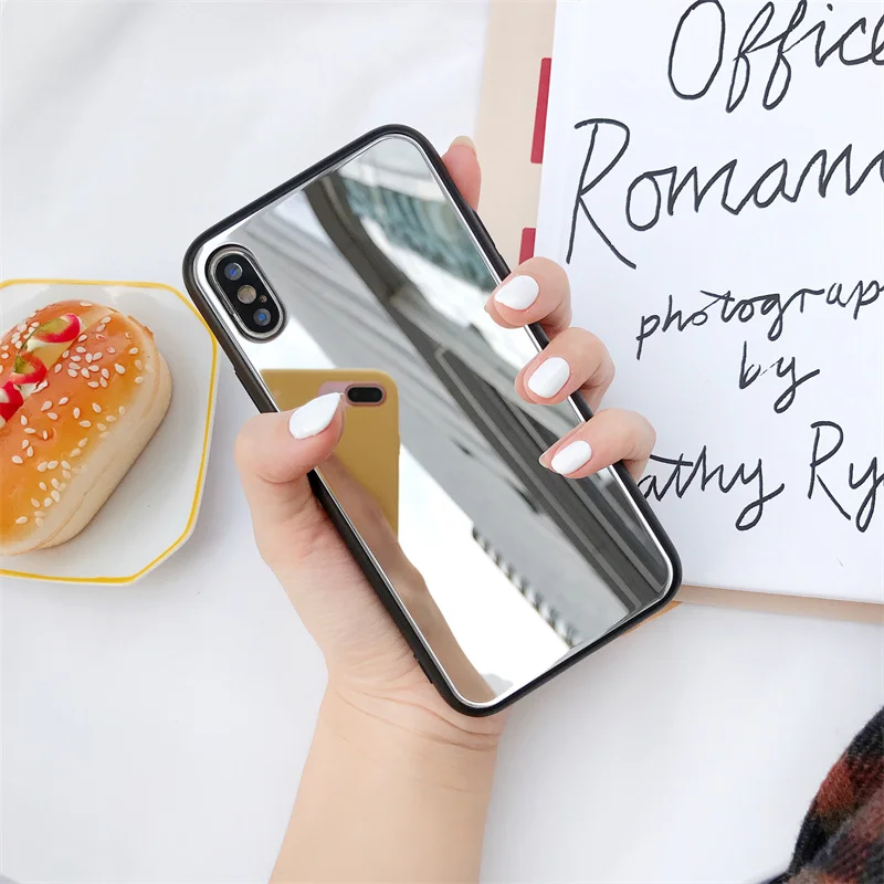 

Case For iPhone 13 Pro Max Mini 12 11 8 7 Plus XS XR Ultra Slim Mirror Shockproof Soft Bumper Cover