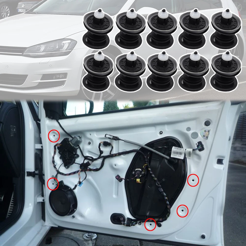 Car Door Panel Card Trim Clips Inner Fastener Rivet Direct Replacement For VW Golf 6 7 Mk6 Mk7 2008 2009 2010 2011 2012 - 2020