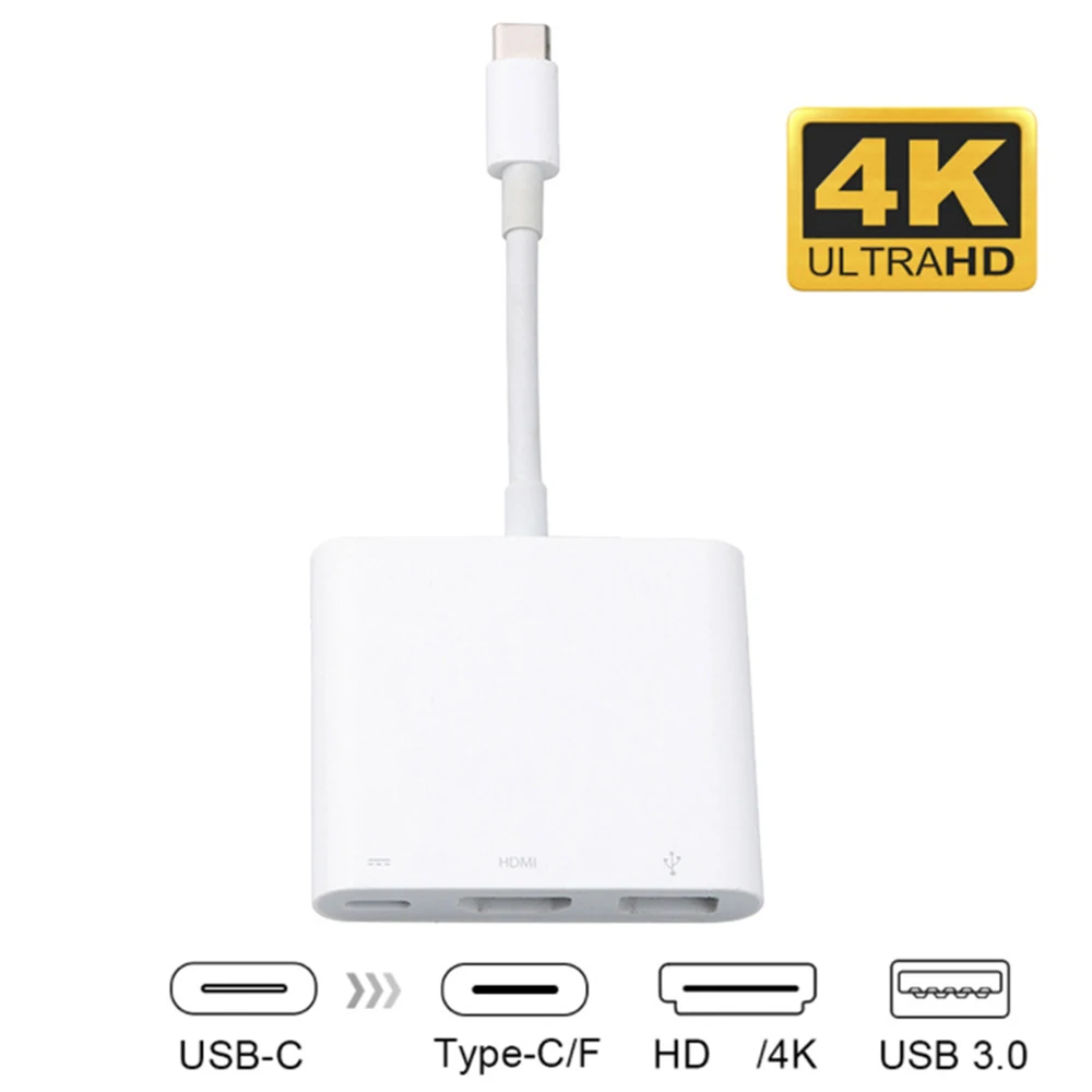 Кабель-переходник USB-C/HDMI 3 в 1 для Samsung Huawei Apple Mac Usb Type-C/HDMI 4K | Электроника