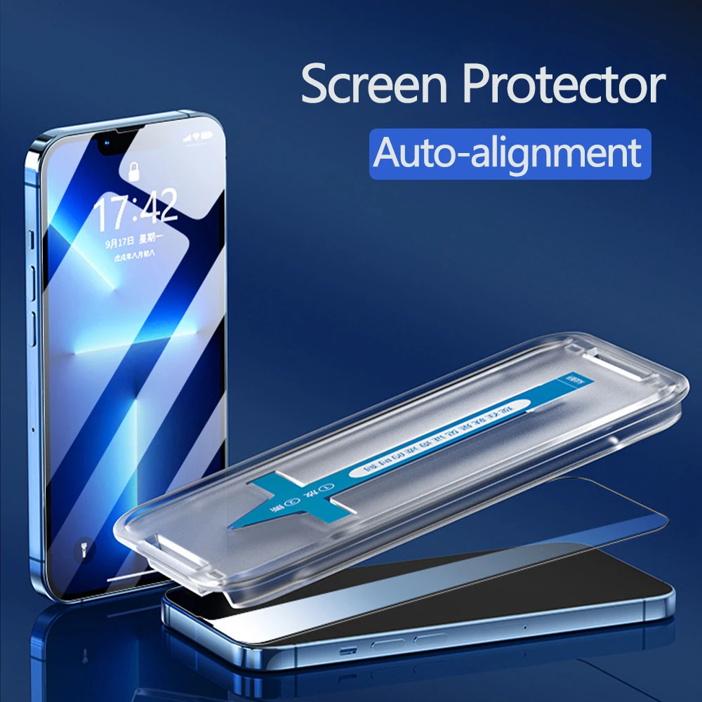 

HD Tempered Glass For iPhone 13 12 11 Pro Max Mini XS X XR Screen Protector Full Coverage High Definition Protector Front Film
