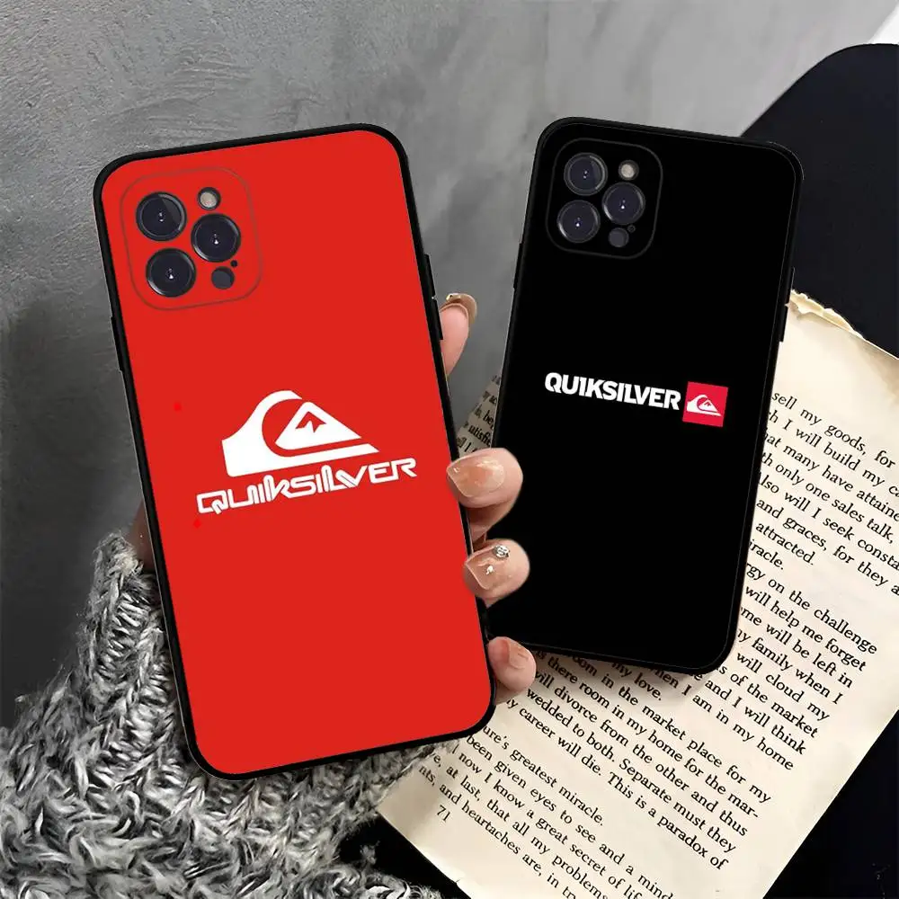 Мягкий чехол для телефона Q-QuiksilverS LOGO для iPhone 17, 16 Pro Max, 15, 12, 11, 16e, 13 Mini, 14, 15 Plus (art.: 3920da3ab286e) - 3920da3ab286e