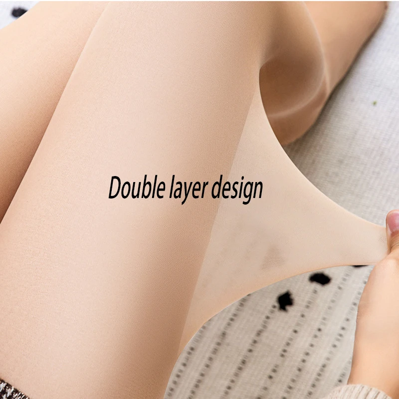 Women Winter Stockings Tights Fleece Skin Color Thick Ladies Pants Warm Pantyhose Woman Plush Velvet Stocking Sexy Female Tights