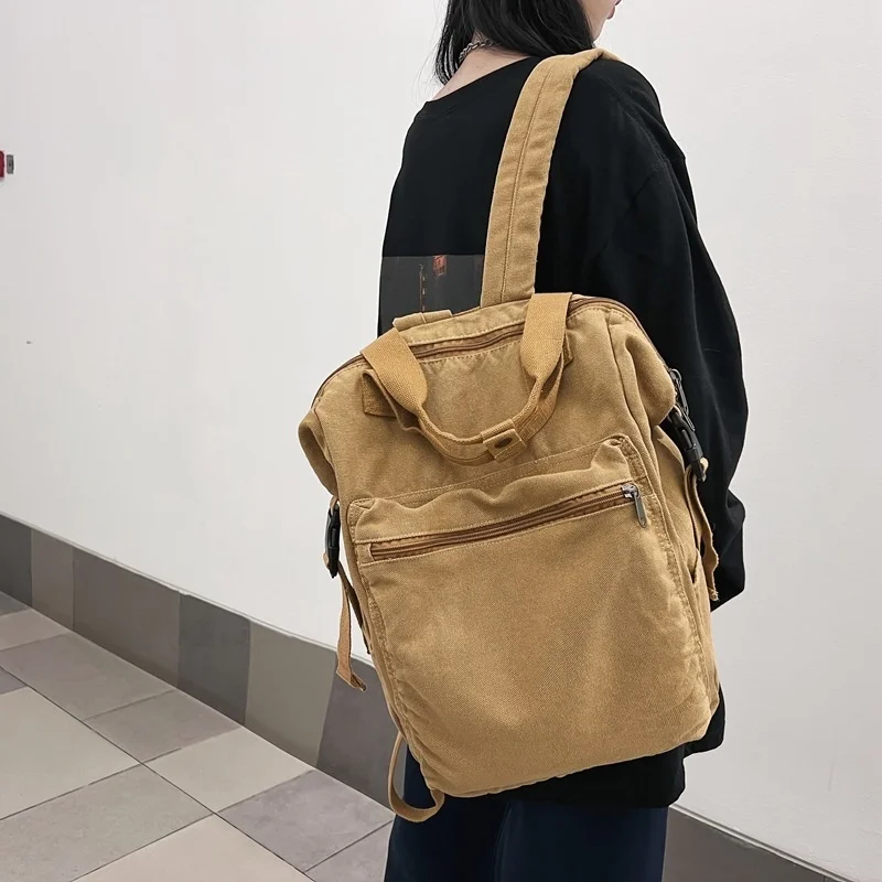 

Fashion Female Backpack Canvas Women Large Shoulder School Bag for Teenager Girls 2023 Trend Student School Backapcks Travel