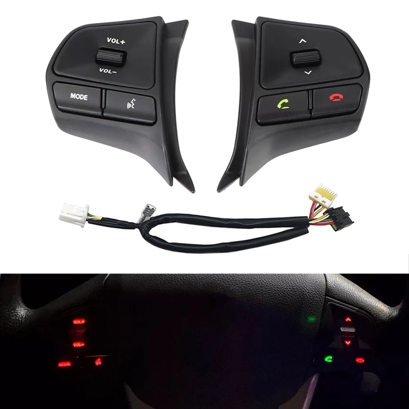 

Steering Wheel Cruise Control Switch Multifunction For KIA RIO K2 2011-2014 With Backlight