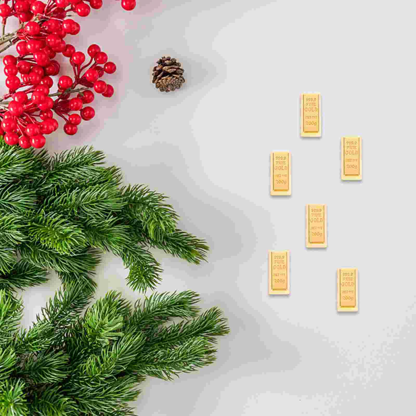 6 шт. модель сокровищ искусственные золотые батончики декор имитация миниатюрных