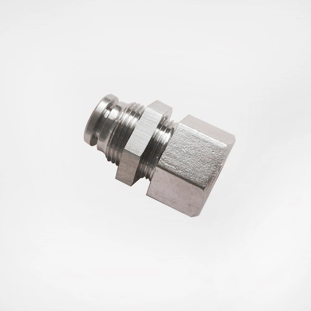 

Pneumatic PMF Straight Bulkhead Union Pipe Connector BSPT Female Thread 304 Stainless Push In Quick Air Fitting Plumbing Hose