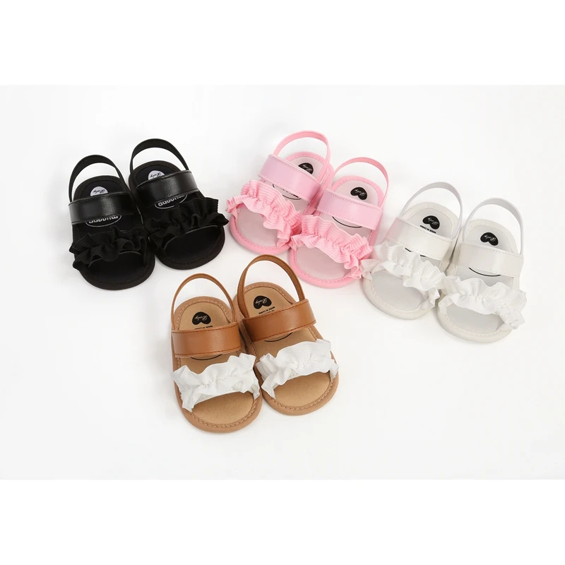 

Baby Girl Sandal Shoes, Infants Anti-Slip Home Patch Color Sandbeach Casual Party Ruffle Sandals, 0-18Months