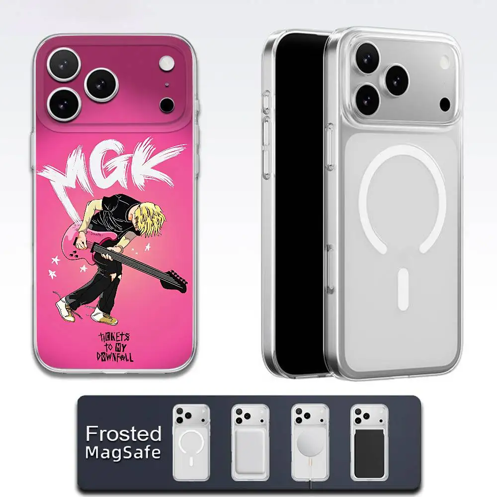 Чехол для телефона MGK LOST A-AMERICANA для iPhone 17, 16, 15, 14, 13, 12, 11, Pro, Max, Plus с магнитной беспроводной зарядкой, прозрачный, белый (art.: 3920dbcb66506) - 3920dbcb66506