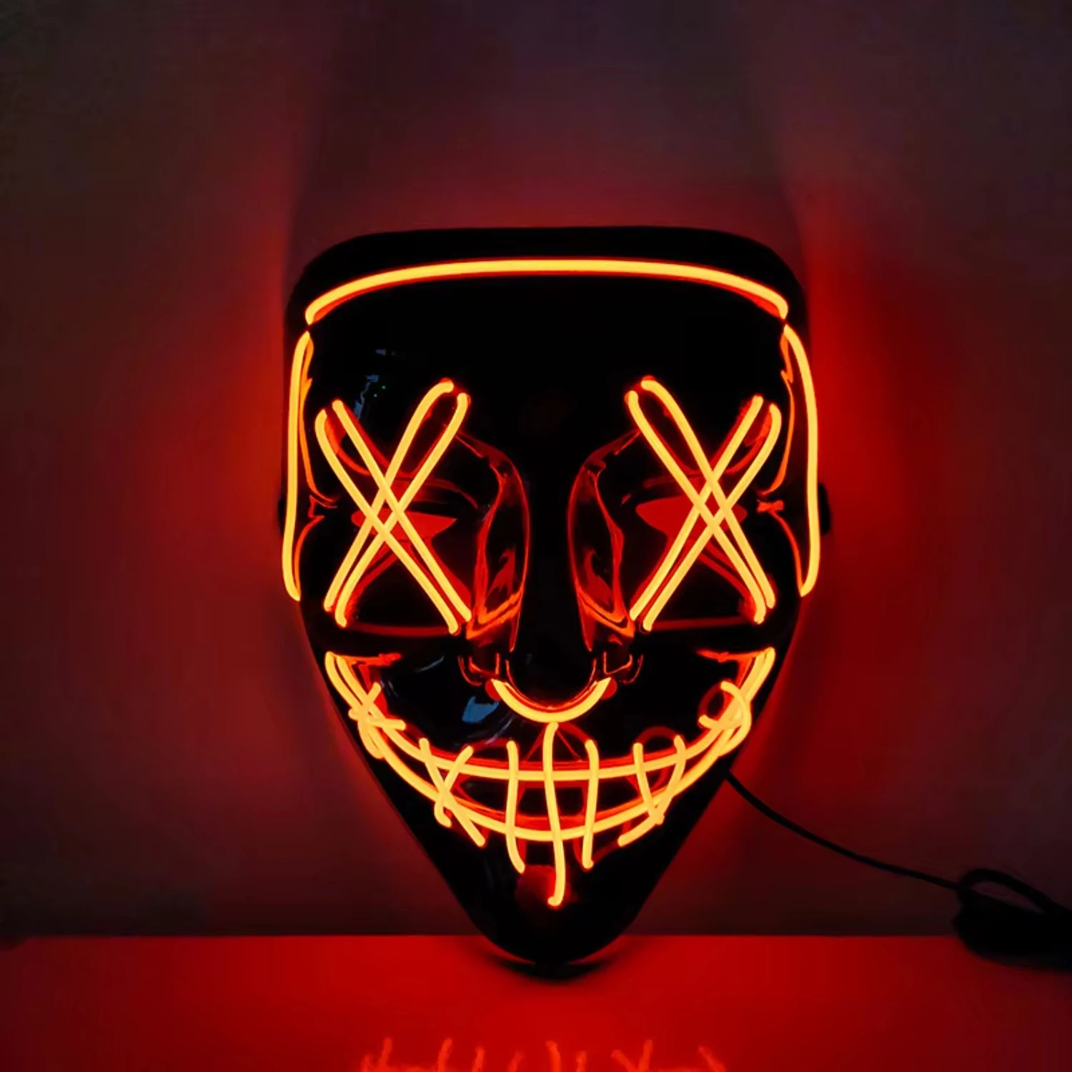 Маска на Хэллоуин со светодиодной подсветкой забавные маски The Purge Election Year