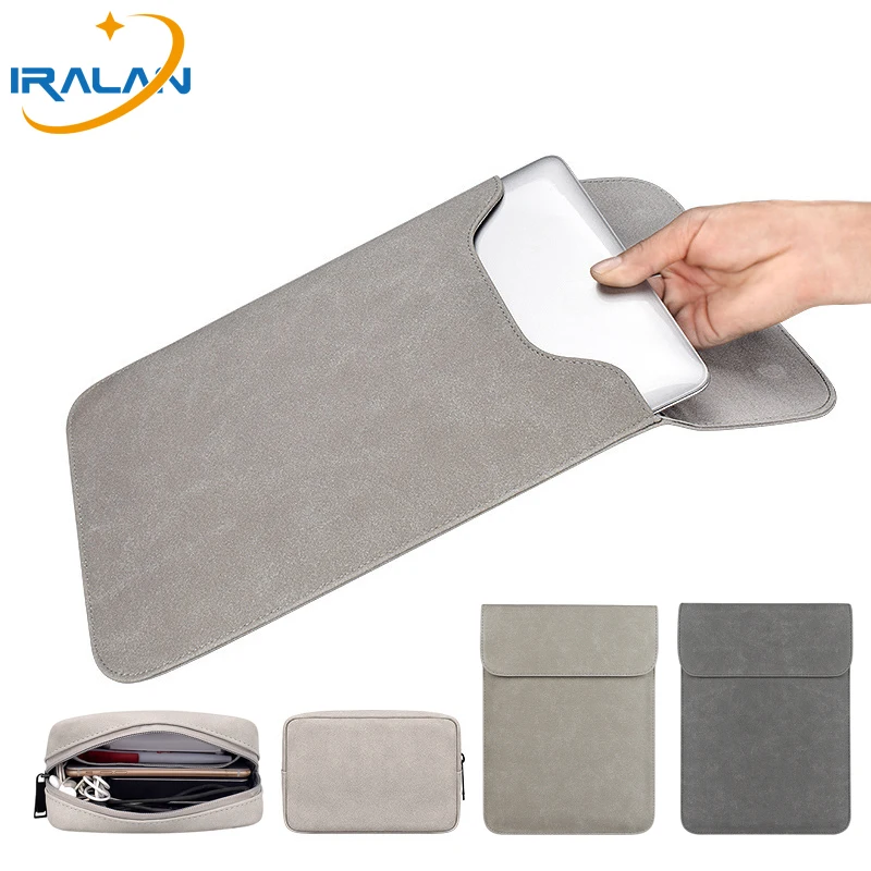 

Laptop Sleeve Bag For Macbook Air 13 Case M1 14 16 2021 Pro Retina 11 15 PU Leather Bag Notebook Cover Huawei Matebook D14 D15