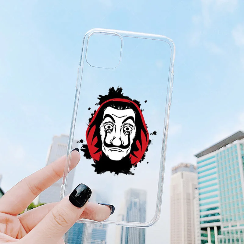 Прозрачный чехол с надписью La Casa De Papel для IPhone 7 8 Plus SE 2020 X 11 ТВ бумажный XS MAX XR |