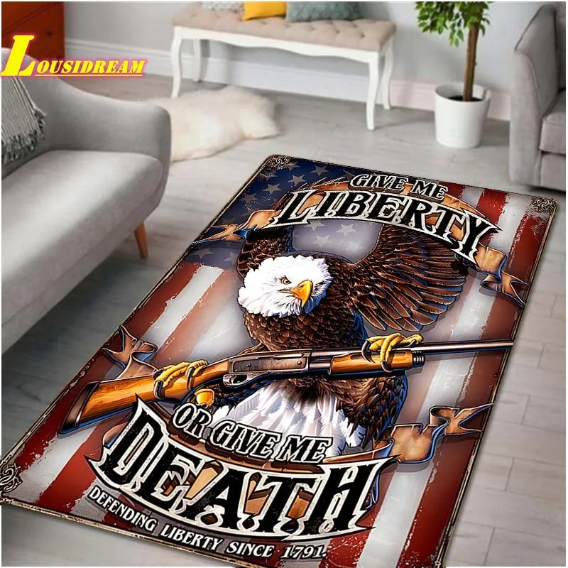 

American Rugs Vintage Bald Eagle Rugs Boys and Girls Room Decor Soft Slip Home Decor Rugs Kids Crawl Area Rugs Birthday Gifts