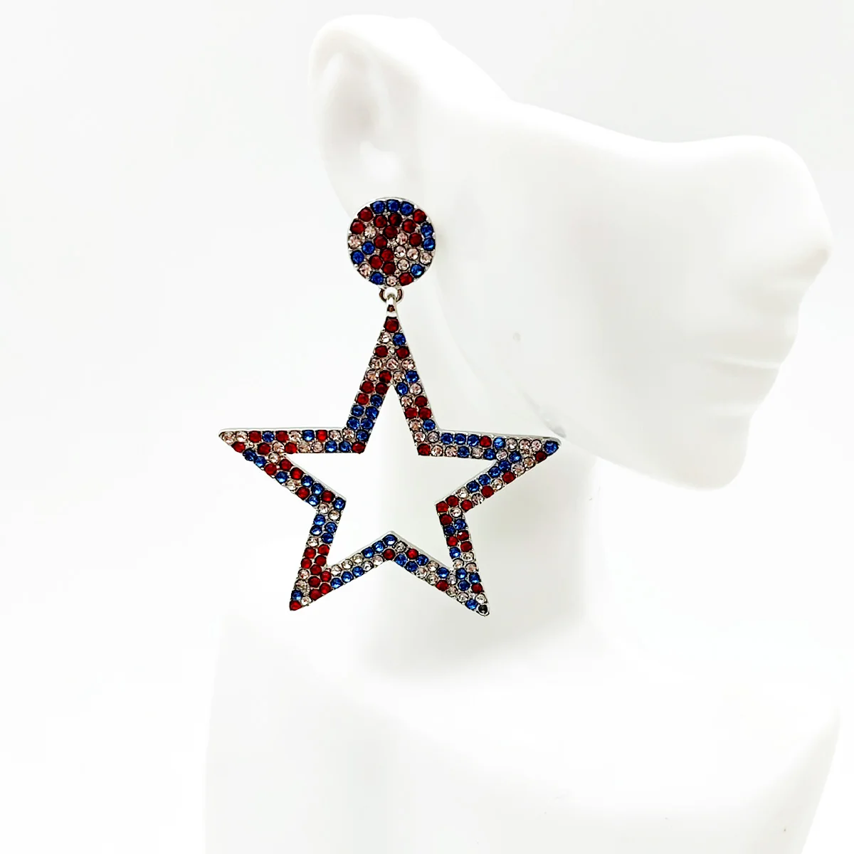 Серьги-подвески женские с цветными кристаллами и камнями