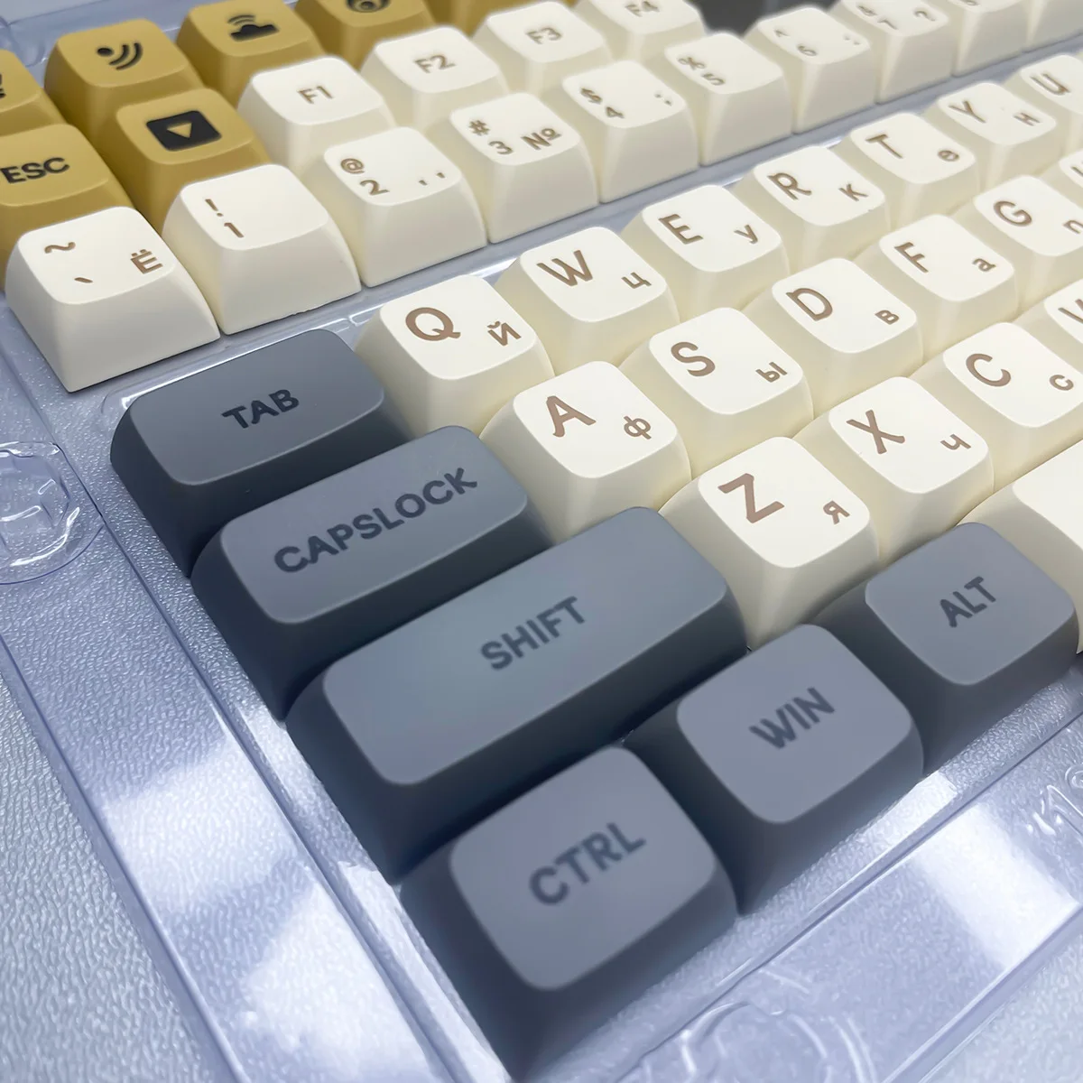 GOODGAO Механические колпачки для клавиатуры русская раскладка PBT сублимация