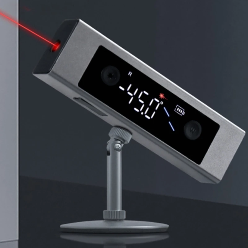 

Dual/Single LED Angle Finder for Woodworking Level Protractor-