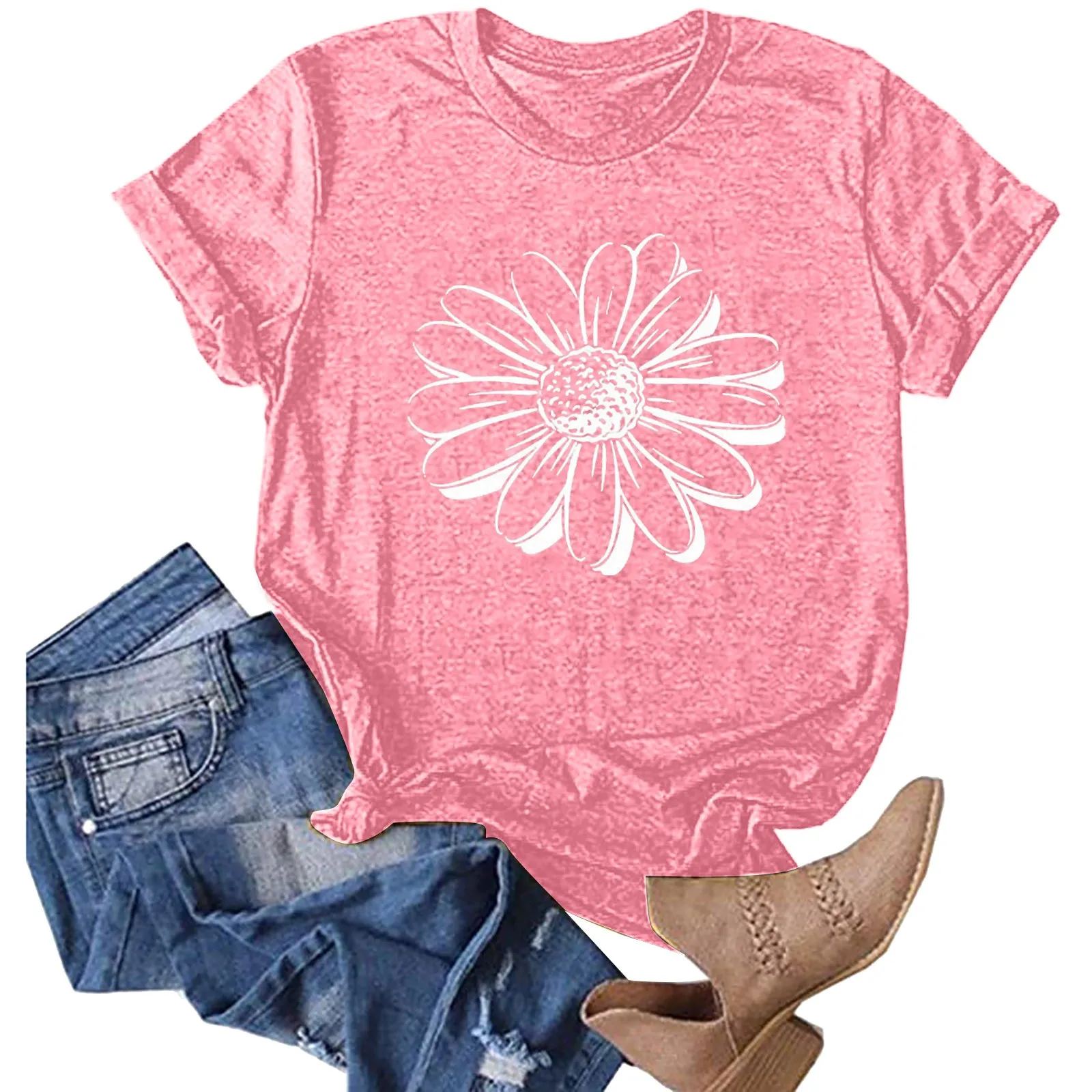 

2022 New Harajuku Women's Clothing Spring And Summer New Fashion Women's Printed Tops Loose Short-sleeved T-shirt Plus Size