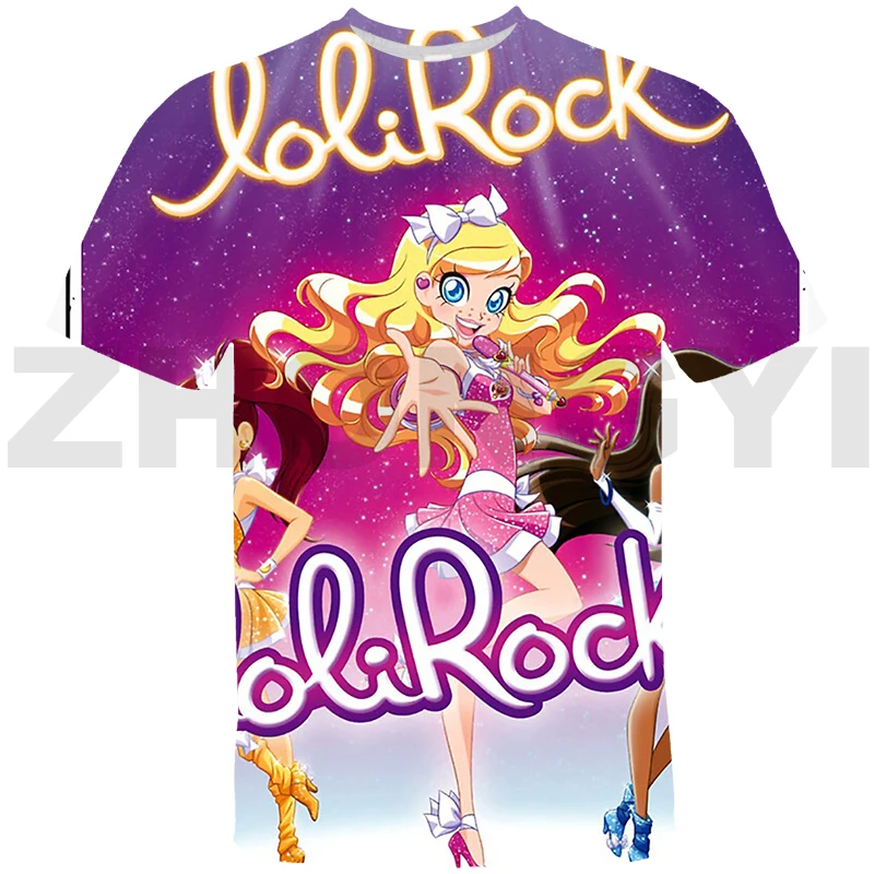 

3D Anime Lolirock T-shirt Teenager Girl Oversized Tshirt Kids Harajuku Men Clothing Short Sleeve Lolirock Streetwear Tops Tee