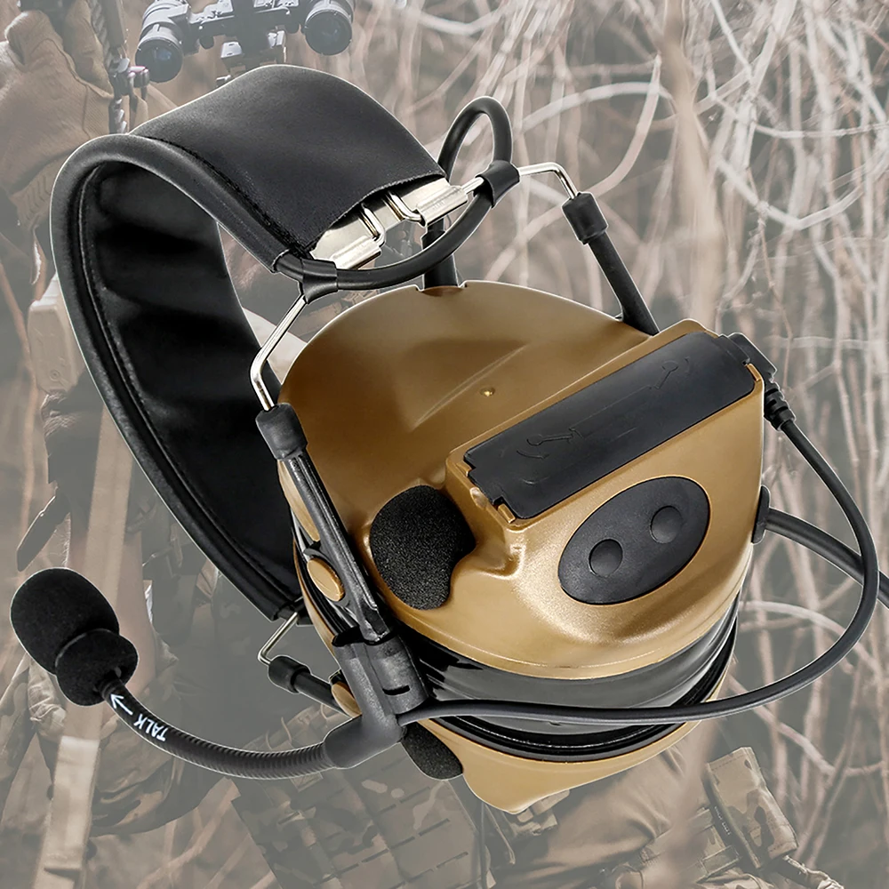 Hearangel Tactical Headset COMTAC II Sound Pickup Noise Reduction for Airsoft Activities Shooting Headset &Kenwood 2 Pin U94 PTT