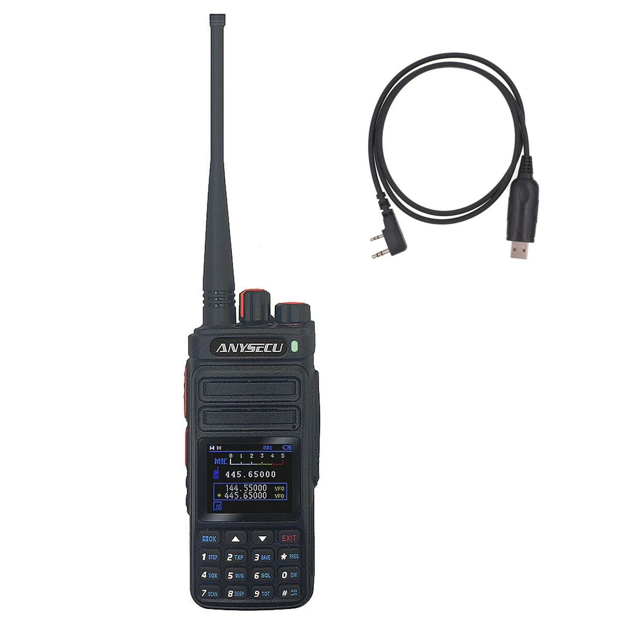 ANYSECU UVF9plus 10W UHF VHF Two Way Radio With Frequency Counter Function FM Radio 6800mAh Dual Band Dual Standby Walkie Talkie