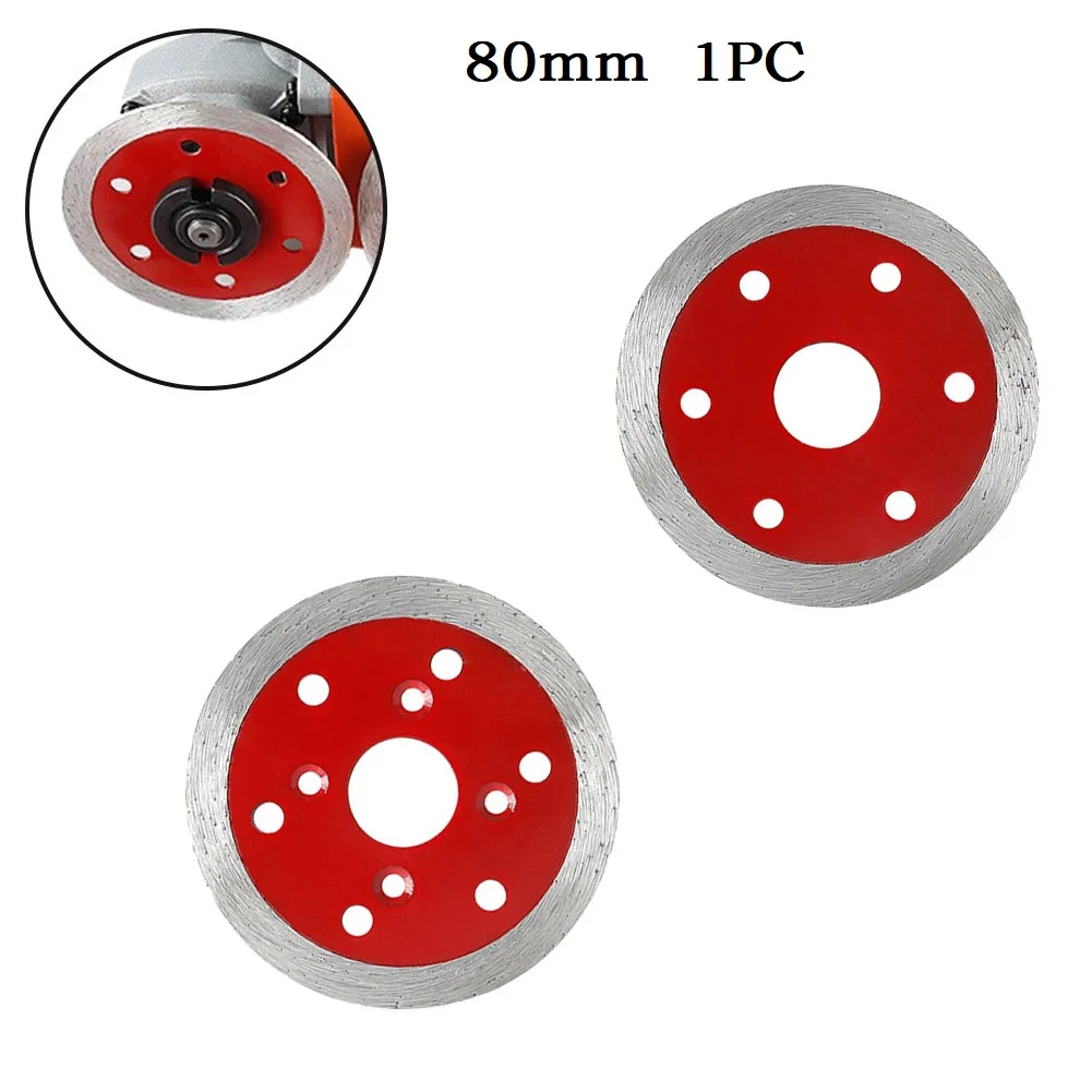 

1 Pc Diamond Circular Saw Blade 80mm 20mm Bore Continuous Segmented Rim Cutting Disc For Granite Cutting Angle Grinder Parts