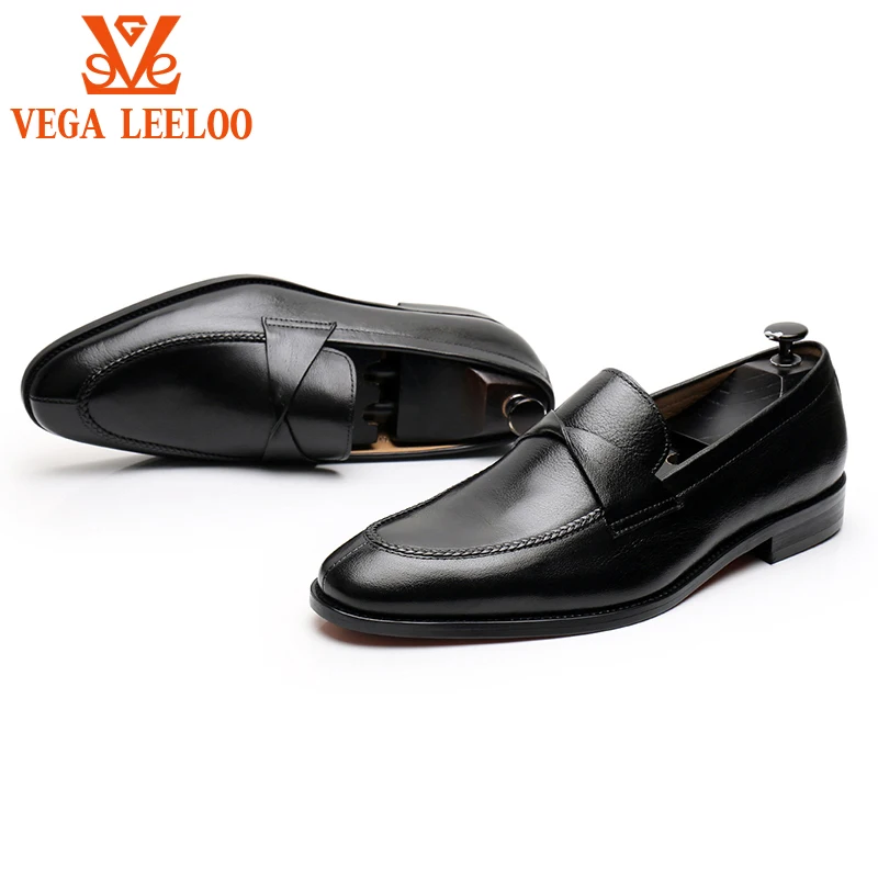 

New Trendy Men's Leather Casual Shoes High-end Men Cow Leather Slip-on Loafers
